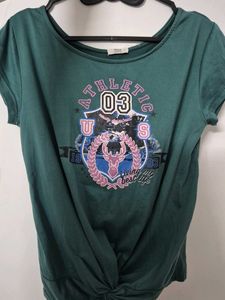 Green Graphic Print T-Shirt