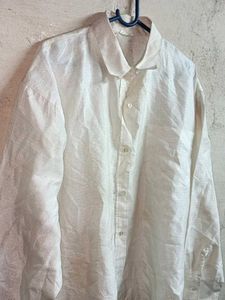 Oversized Partywear Formal Shirt White