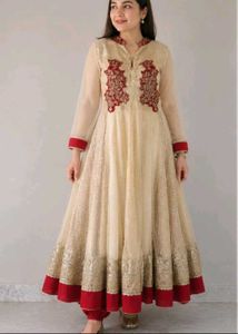Elegant Anarkali gown Set with Embroidery
