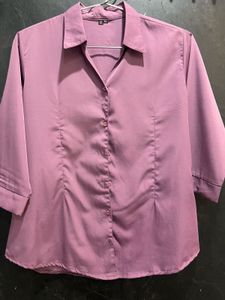 Elegant Lavender Button-Up Shirt