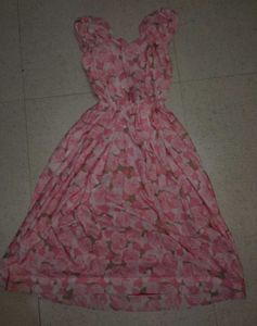 Vintage Pink Floral Dress