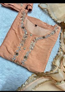 Yellow Embroidered Kurta Set with Dupatta