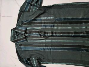 Men's Blue Cotton Blend Casual Shirt
