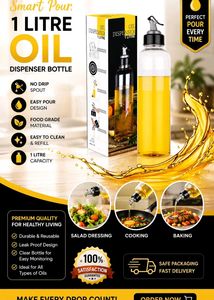 Smart Pour 1 Litre Oil Dispenser Bottle