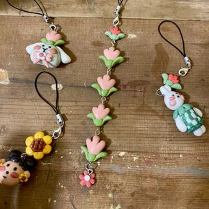 Flowers bag charm