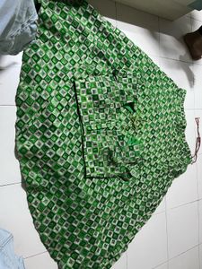 Green Printed Lehenga Choli Set