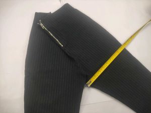 Pinstripe High-Waisted Pants