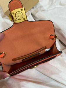 Coach Orange Leather Chain Bag