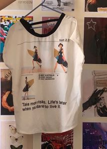 Graphic Print White Top
