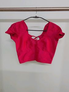 Puff Sleeve Blouse With Latkans