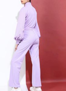 Chic Lavender Balloon Sleeve Co-ord Set