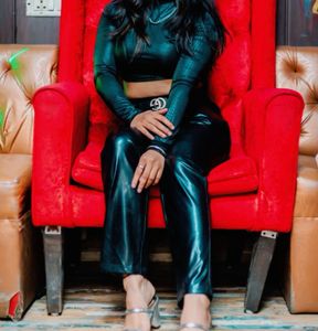 Stylish Black Faux Leather Pants