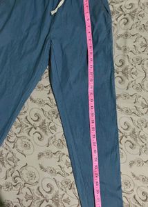 Length-34,,Blue cotton Drawstring Pants