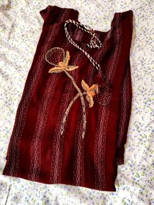new silk saree with kurti set