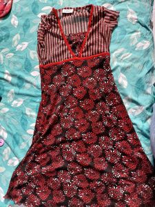 BIBA Red Floral Print Kurta