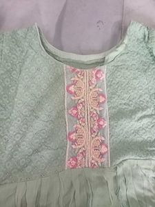 Elegant Green Embroidered Kurta Set