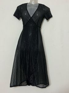 TRANSPARENT Elegant Black Sheer Dress