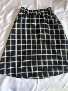 Chic Plaid Skirt with Bow Detail