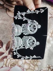 Unique Ghungroo Oxidized Silver Jhumka Earrings