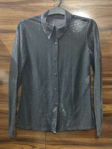 Sheer shimmer Black shirt