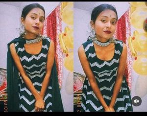 Chic Teal Chevron Kurti &amp; Skirt Set
