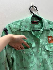 Stylish Green Printed Shirt 💚