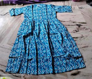🩵💙Blue A-line Kurti