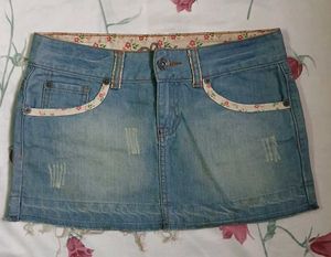 Cute Denim Mini Skirt