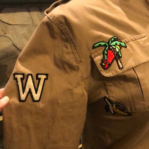 Zara Men's Unique Embroidered Brown Jacket
