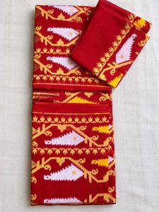 Red Ethnic Jamdani Dhakai Saree