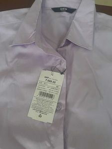 NEW WITH TAG -Lavender Oversized Button-Up Shirt