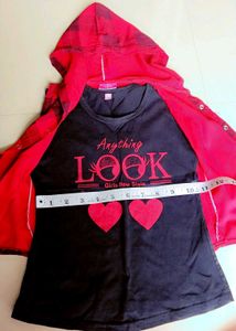 Girls 3-Piece Hooded Jacket Set | T-Shirt + Denim
