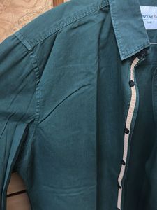 Men's Dark Green Button-Up Shirt