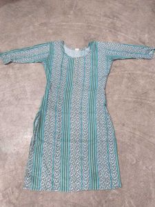 Teal Printed Kurta