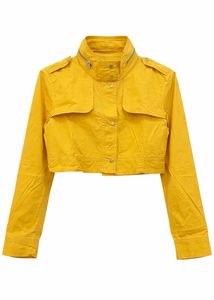 Yellow Cropped Jacket