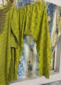 Lime Green Kurta Set with Dupatta