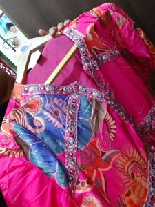 Vibrant Pink Floral Kurta