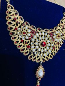 Red &amp; Gold Indian Necklace