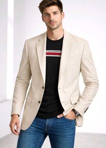 Classic Cream Blazer | 4 cuts and pockets