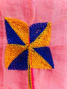 Pink Jaipuri Embroidery Dupatta