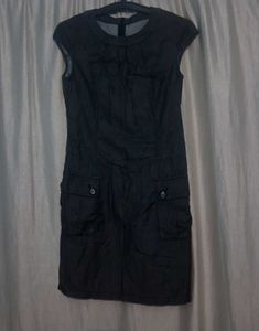casual mini denim dress