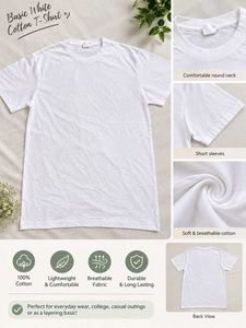 Basic White Cotton T-Shirt
