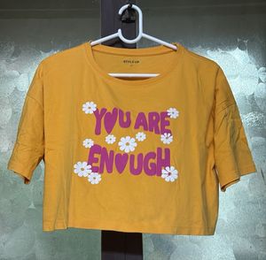 Crop Tshirt "You are enough♥️"