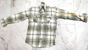Green &amp; White Checked Shirt