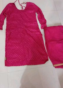 Vibrant Pink Embellished Kurta Set