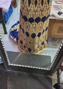 Beautiful Blue Embroidered Saree, LEHENGA SAREE
