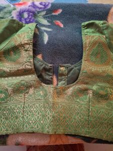 Green Readymade Saree Blouse
