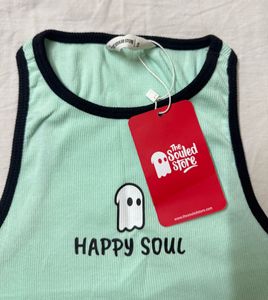 Cute "Happy Soul" Graphic Crop Top