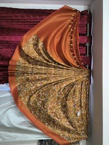 Elegant softy silk saree kalamkari print design