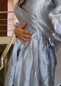 Elegant Blue Tiered Dress